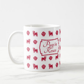 Mug Chiens de taureaux français aux roses rouges et au