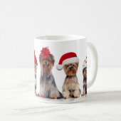 Mug Chiens De Terrier De Yorkshire Avec Casquettes De  (Devant droit)