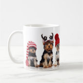 Mug Chiens De Terrier De Yorkshire Avec Casquettes De  (Gauche)