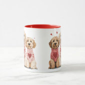 Mug Chiens de Valentines Goldendoodle (Centre)