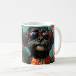 Mug Chiens d'eau portugais Cœurs Roses Saint-Valentin