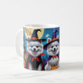 Mug Chiens d'Esquimau américains Citrouille Halloween  (Devant gauche)