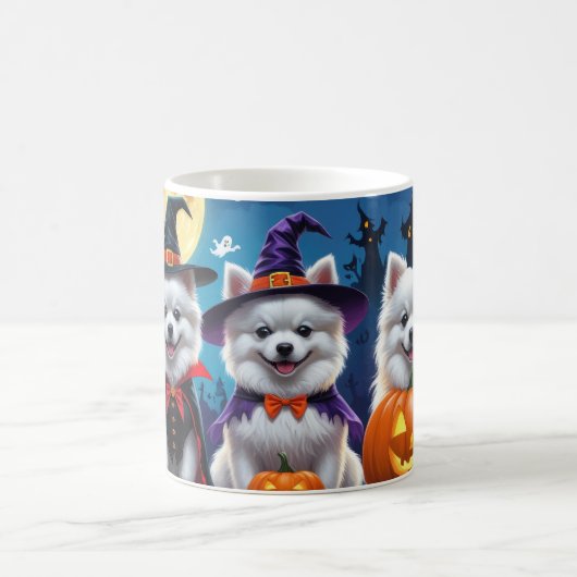 Mug Chiens d'Esquimau américains Citrouille Halloween  (Centre)