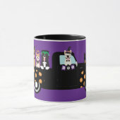 Mug Chiens D'Halloween Dans Un Camion De Ramassage (Centre)