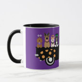 Mug Chiens D'Halloween Dans Un Camion De Ramassage (Gauche)
