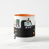 Mug Chiens D'Halloween Dans Un Camion De Ramassage (Centre)