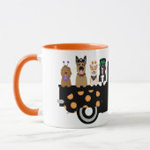 Mug Chiens D'Halloween Dans Un Camion De Ramassage (Gauche)