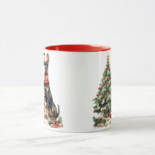 Mug Chiens Dobermann de Noël (Centre)