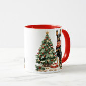 Mug Chiens Dobermann de Noël (Devant droit)