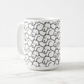 Mug Chiens drôles de dessin animé assis (Devant gauche)