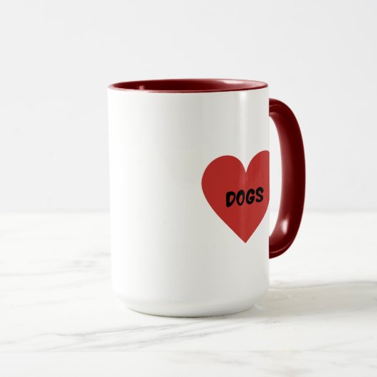 Mug Chiens du coeur (Devant droit)