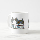 Mug Chiens écossais Clan Anderson Tartan (Devant gauche)