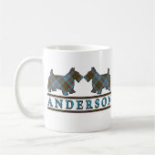 Mug Chiens écossais Clan Anderson Tartan (Gauche)