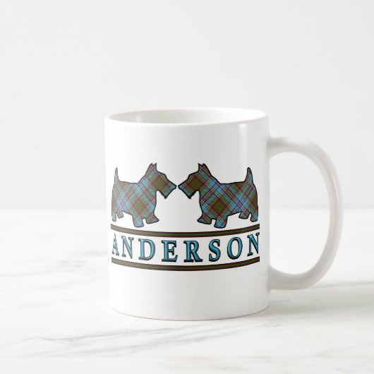 Mug Chiens écossais Clan Anderson Tartan (Droite)