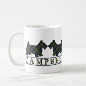 Mug Chiens écossais de Campbell Tartan (Gauche)