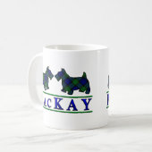Mug Chiens écossais de Clan MacKay Tartan (Devant gauche)