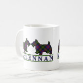 Mug Chiens écossais de Clan MacLennan Tartan (Devant gauche)