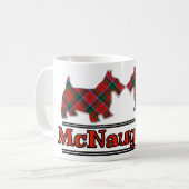 Mug Chiens écossais du clan écossais McNaughton Tartan (Devant gauche)