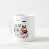 Mug Chiens Éffrayants d'Halloween amusants - Chiens fa (Devant gauche)
