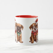 Mug Chiens en boîte de Noël (Centre)