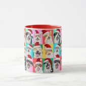 Mug Chiens et chats avec la barbe du Père Noël (Centre)