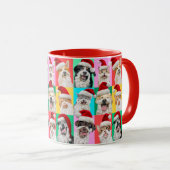 Mug Chiens et chats avec la barbe du Père Noël (Devant droit)