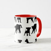 Mug Chiens Et Chats Noirs Rouges Amateurs D'Animaux De (Devant droit)