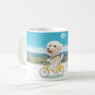 Mug Chiens et chats Vélo en mer