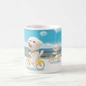 Mug Chiens et chats Vélo en mer (Centre)