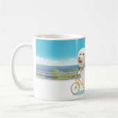 Mug Chiens et chats Vélo en mer (Gauche)