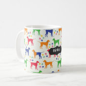 Mug Chiens et empreintes de pattes (Devant gauche)