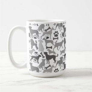 Mug Chiens et pattes motif 03.b Blancs BG
