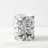Mug Chiens et pattes motif 03.b Blancs BG (Centre)