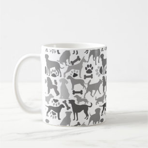 Mug Chiens et pattes motif 03.b Blancs BG