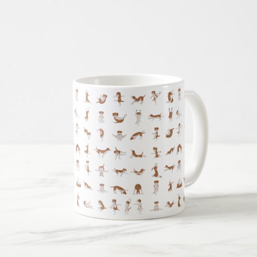 Mug Chiens faisant du yoga, pose de yoga (Devant droit)