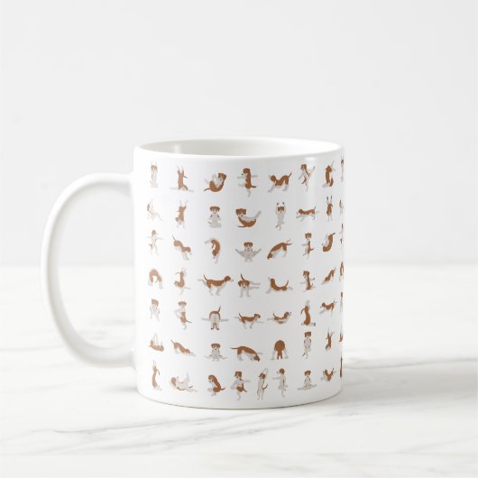 Mug Chiens faisant du yoga, pose de yoga (Gauche)