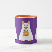 Mug Chiens fantômes de Corgi Halloween (Centre)