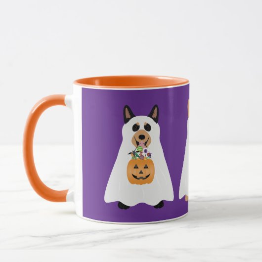 Mug Chiens fantômes de Corgi Halloween (Gauche)