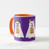 Mug Chiens fantômes de Corgi Halloween (Devant gauche)