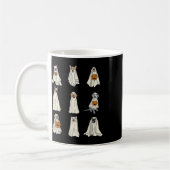 Mug Chiens Ghost Chiens mignons Habillés Comme Ghost F (Gauche)