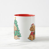 Mug Chiens Goldendoodle de Noël (Centre)