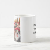 MUG CHIENS HEUREUX EN CASQUETTE ROUGE (Centre)