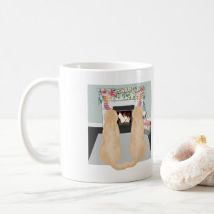 Mug Chiens Jaunes du Labrador Dans La Scène De La Chem
