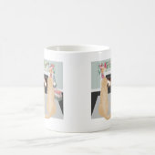 Mug Chiens Jaunes du Labrador Dans La Scène De La Chem (Centre)