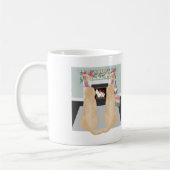 Mug Chiens Jaunes du Labrador Dans La Scène De La Chem (Gauche)