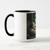 Mug Chiens jouant au poker (jeu de carte animale) (Gauche)