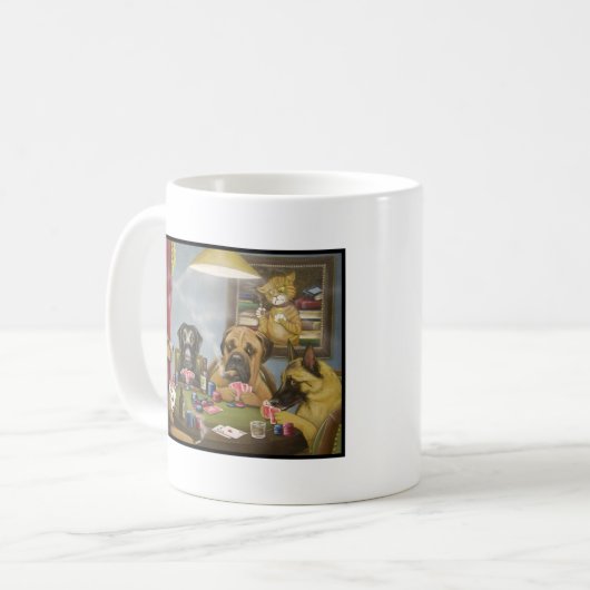 Mug Chiens Joueurs de Poker (Devant gauche)