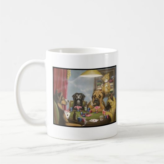 Mug Chiens Joueurs de Poker (Gauche)