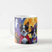Mug Chiens Kelpies Australiens Citrouille Halloween Dr (Devant gauche)