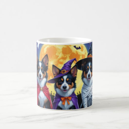 Mug Chiens Kelpies Australiens Citrouille Halloween Dr (Centre)